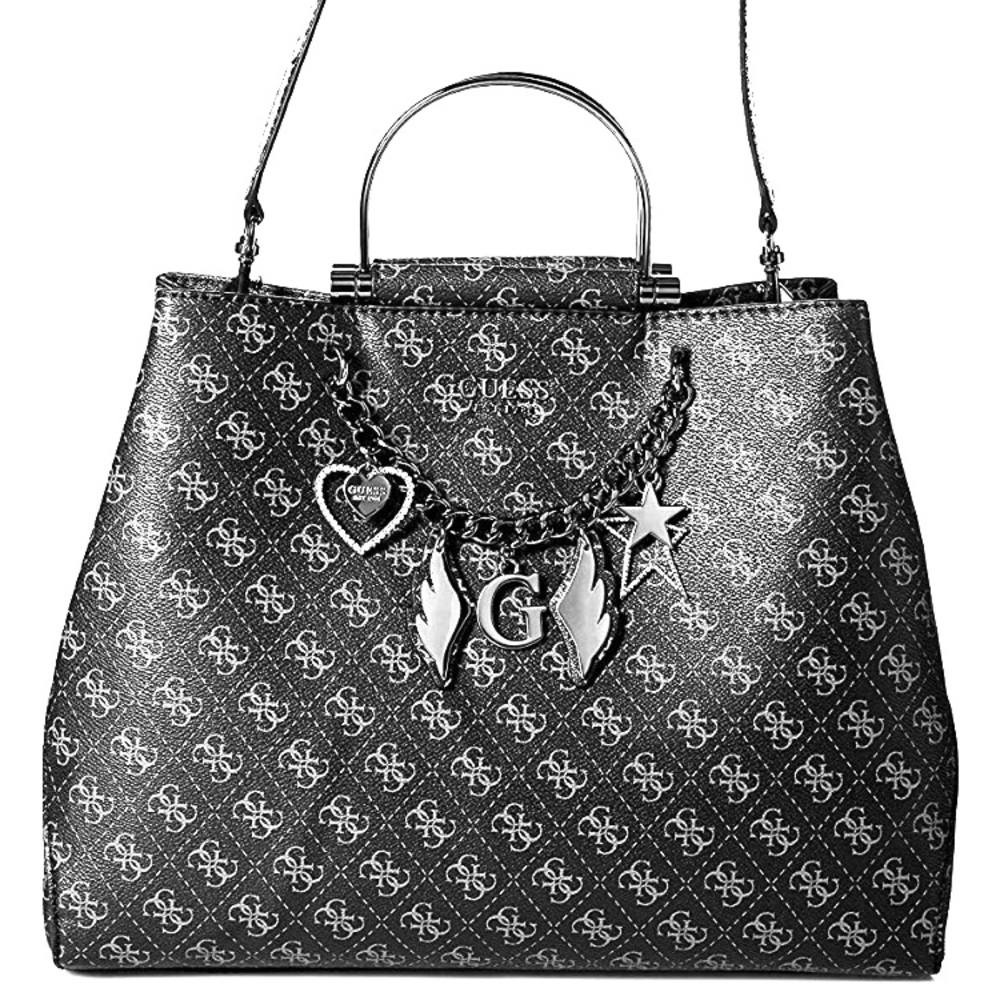 Guess Affair Signature Top Handle Tote Coal